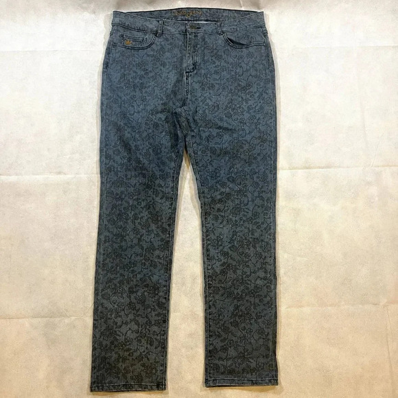 UNO Jeans Mustang‎ Sally Patterned Straight Leg Jean Womens Size 16/L32 - Picture 12 of 12